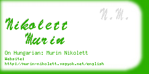 nikolett murin business card